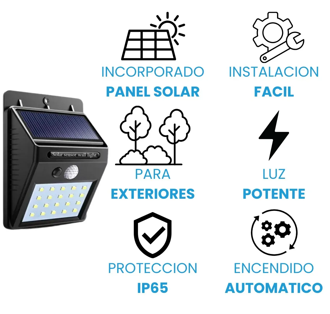 Pack Hogar Seguro NOVALED™ – 2 Reflectores Solares Inteligentes para Exterior